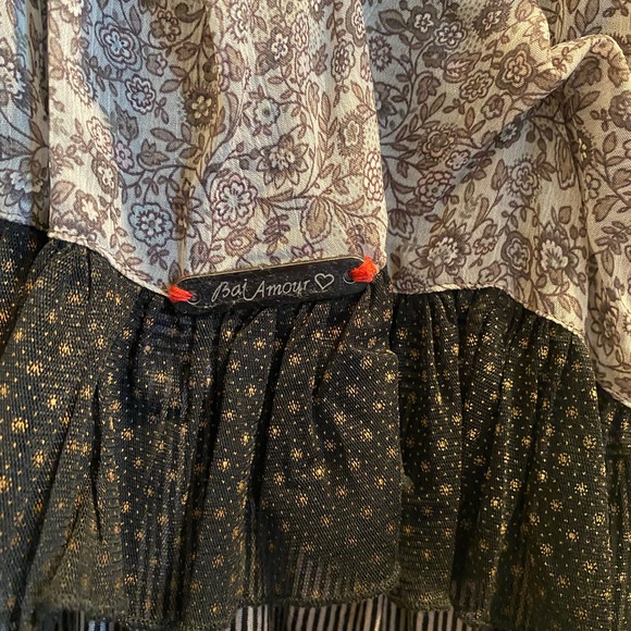 NWT Bai Amour French Multi Layer Long Sleeves Dress. Gray and Black. Large - Picture 6 of 10